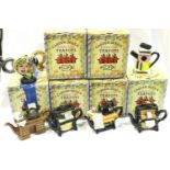 Six boxed Paul Cardew small teapots, largest H: 11 cm. P&P Group 3 (£25+VAT for the first lot and £