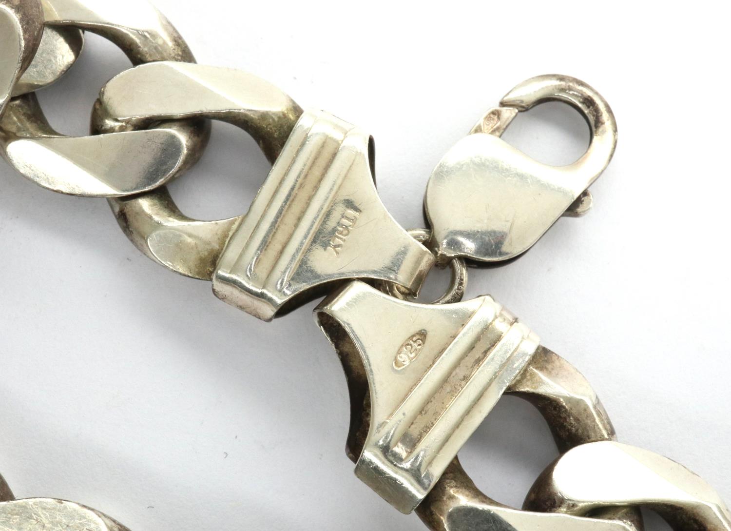 925 silver bracelet, L: 23 cm, 73g. P&P Group 1 (£14+VAT for the first lot and £1+VAT for subsequent - Image 3 of 3