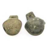 Two bronze cows Crotal Bells, L: 40 mm. P&P Group 0 (£5+VAT for the first lot and £1+VAT for