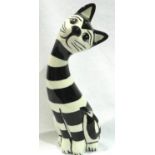 Lorna Bailey cat, Humbug, H: 18 cm. No cracks, chips or visible restoration. P&P Group 1 (£14+VAT