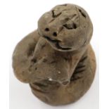 A Han Dynasty zoomorphic figure of a snake, H: 10 cm. P&P Group 2 (£18+VAT for the first lot and £