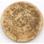 Ming Dynasty circular brush washer, the base with two finger recess, D: 9 cm. P&P Group 2 (£18+VAT