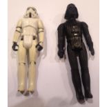 Star Wars - two original vintage Kenner / Palitoy made Star Wars action figures: Darth Vader and