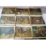Vintage Disney jigsaws, six complete, three with 1, one and 3 pieces. all boxed and original