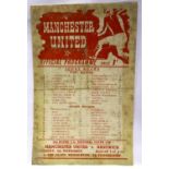 Manchester United 1st November 1952 v Leeds United programme. P&P Group 1 (£14+VAT for the first lot