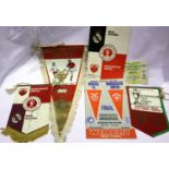 Two Manchester United 1968 European Cup sets, final programme and banner, a Cup Final banner,