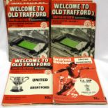 Forty five 1970s Manchester United programmes. P&P Group 2 (£18+VAT for the first lot and £3+VAT for