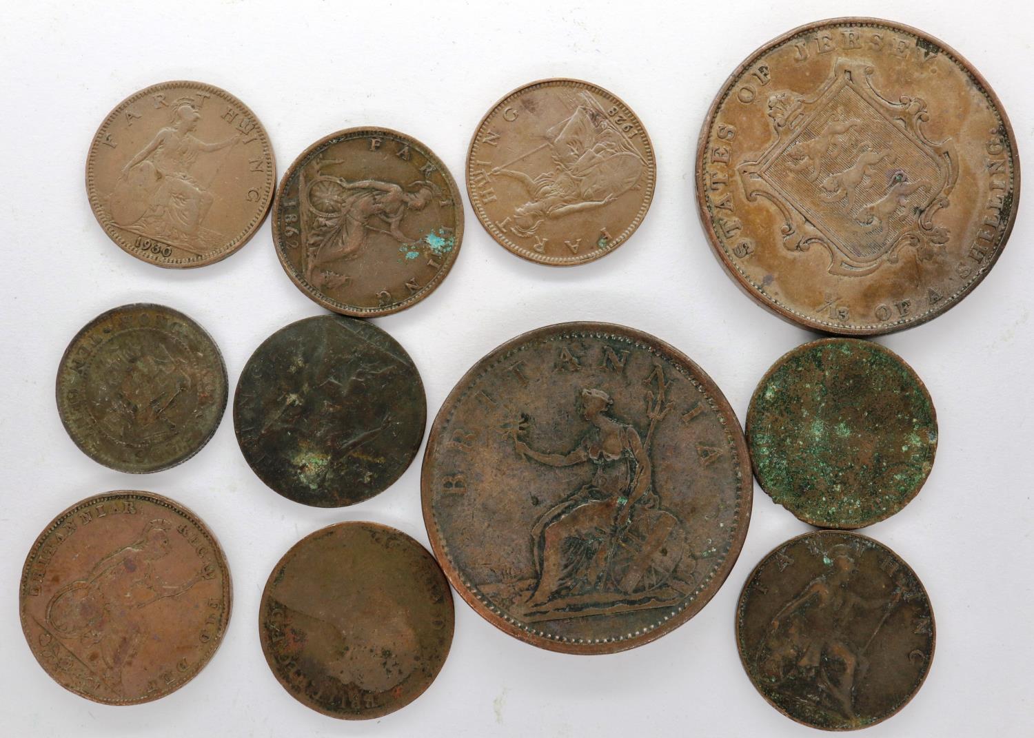 Mixed coins including 1806 and 1861 pennies. P&P Group 3 (£25+VAT for the first lot and £5+VAT for