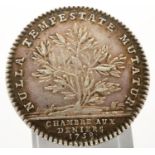 1758 Jeton de Argent, Chambre Deniers French silver token. P&P Group 0 (£5+VAT for the first lot and