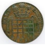 1795 Princess of Wales half penny token. P&P Group 0 (£5+VAT for the first lot and £1+VAT for