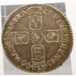 1696 William III silver sixpence. P&P Group 0 (£5+VAT for the first lot and £1+VAT for subsequent