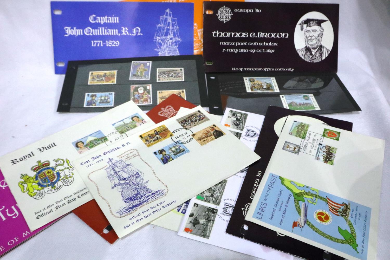 Collection of Isle of Man Post Office Authority stamp booklets and stamps and others examples (