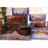 Six American fire engines, various scales and makes, includes 1937 Ahrens-fox money bank, all in