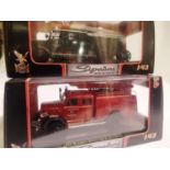 Two signature models 1/43 scale fire engine 1942 Magirus- Deutz S 3000 SLG and 1964 Magirus-Deutz