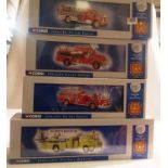 Four Corgi American fire engines, US53802, US50501, 51502, 52404 all in very good condition, boxes