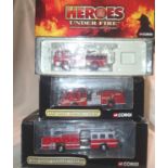 Three Corgi American fire engines US50805, 54802, 54901, all in very good condition, boxes have