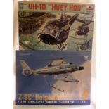 Two 1/72 scale helicopter kits to include Dream model Z-9C Dolphin, as new sealed bags, ESCI- Huey