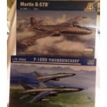 Two 1/72 scale American aircraft kits to include Italeri Martin B-5713 and Trumpeter F-105D