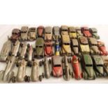 Thirty three Dinky toys to include cars and racing cars, all playworn, suitable for re-