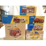 Six Corgi UK fire engines 32001, 19201, 21901, 97360, TY87102, 97385, all in very good condition,