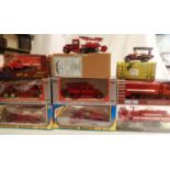 Nine Russian made fire engines, various types , makes and scales. Mostly very good condition, wear