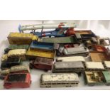 Twenty two Dinky Toys to include commercials and buses, all playworn, suitable for re-furbishment,