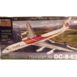 Minicraft 1/144 scale plastic kit Douglas DC-8-63 in Hawaiian Air Livery, approximate size 38 cm