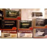 Six EFE 1/72 scale buses and two Great British buses, mostly in excellent, one part boxed. P&P Group