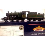 OO scale Bachmann 32-825 Ivatt Class 2MT, 2.6.0 and tender, Green, 46521, Late Crest, very good