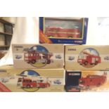 Five Corgi UK fire engines 97399, 21801, 97353, 97358, 65901 all in very good condition, wear to