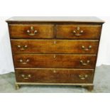 Victorian mahogany two short over three long chest of drawers, 54 x 54 x 110 cm H. Not available for