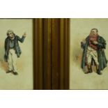 Joseph Clayton Clarke (Pseudo Kyd, 1856-1937): pair of prints, Dickensian figures, each 13 x 20