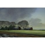 Geoff Rice (contemporary): watercolour, Showos Near Altcar, 39 x 29 cm. Not available for in-house