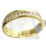 New old stock 18ct gold 0.50ct diamond eternity ring, fully hallmarked, size O/P, 5.0g, RRP £1500.