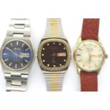 Three automatic wristwatches, Fuji, Imado and Chateau, all working at lotting. P&P Group 1 (£14+