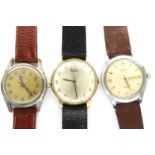 Three mechanical wristwatches: Elbon, Bentima Star and Roamer, all working at lotting. P&P Group