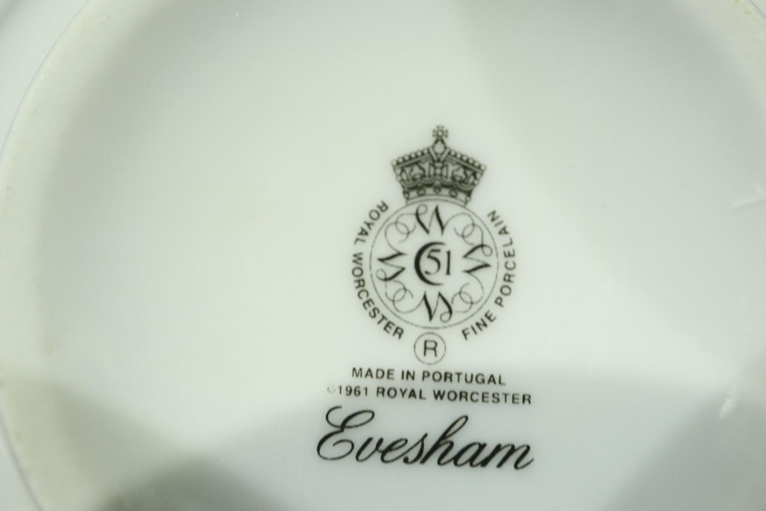 Quantity of Royal Worcester Evesham tableware, twenty seven pieces, wear to gilt with some use - Image 3 of 3