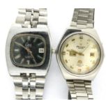 Two gents wristwatches, Ricon and Limit, both on stainless steel straps, working at lotting. P&P