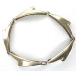 Bent Eriksen vintage sterling silver Danish bracelet, L: 20 cm, 27g. P&P Group 1 (£14+VAT for the