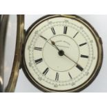 Hallmarked centre seconds chronograph pocket watch, 77g, not working at lotting. P&P Group 1 (£14+