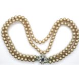 Boxed set of two string Pompadour Pearls, L: 46 cm. P&P Group 1 (£14+VAT for the first lot and £1+