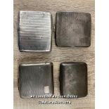 FOUR SILVER CIGARETTE CASES