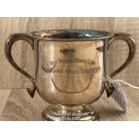 SILVER CUP, ENGRAVED WEST HORNSEY TENNIS CLUB, 11CM HIGH, APPROX 298G