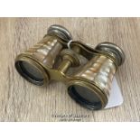 BRASS AND MOTHER OF PEARL OPERA GLASSES
