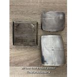 THREE SILVER CIGARETTE CASES