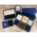 SEVEN EMPTY JEWELLERY CASES