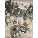 SELECTION OF 20 VICTORIAN PHOTOGRAPHS
