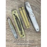 FOUR VINTAGE PEN KNIVES INCL. ROBERT SHAW & SONS