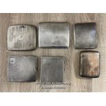 SIX SILVER CIGARETTE CASES