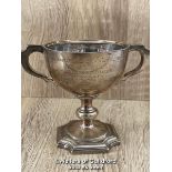 SILVER TROPHY - ENGRAVED & DATED 1935, 8CM HIGH, APPROX 95G